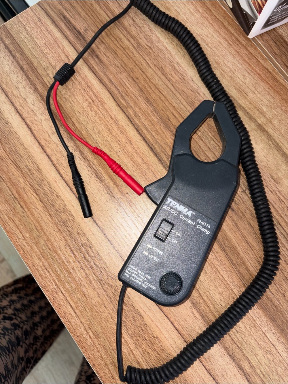 Black AC/DC Current Clamp - Portable Clamp Meter Accessory